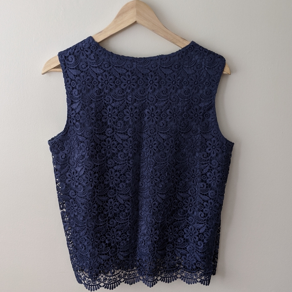 Uniqlo Blue Lace Shell - Picture 2 of 5